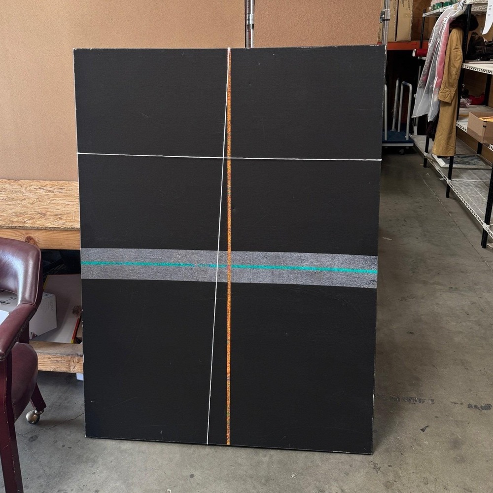Oversized Abstract Canvas Wall Art 58" x 43" Modern Contemporary Static Lines